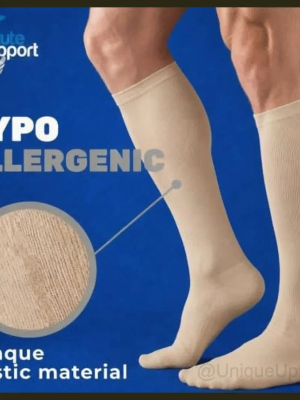 Men's Opaque Compression Socks 20-30mmHg Reinforced Heel Toe Made in USA